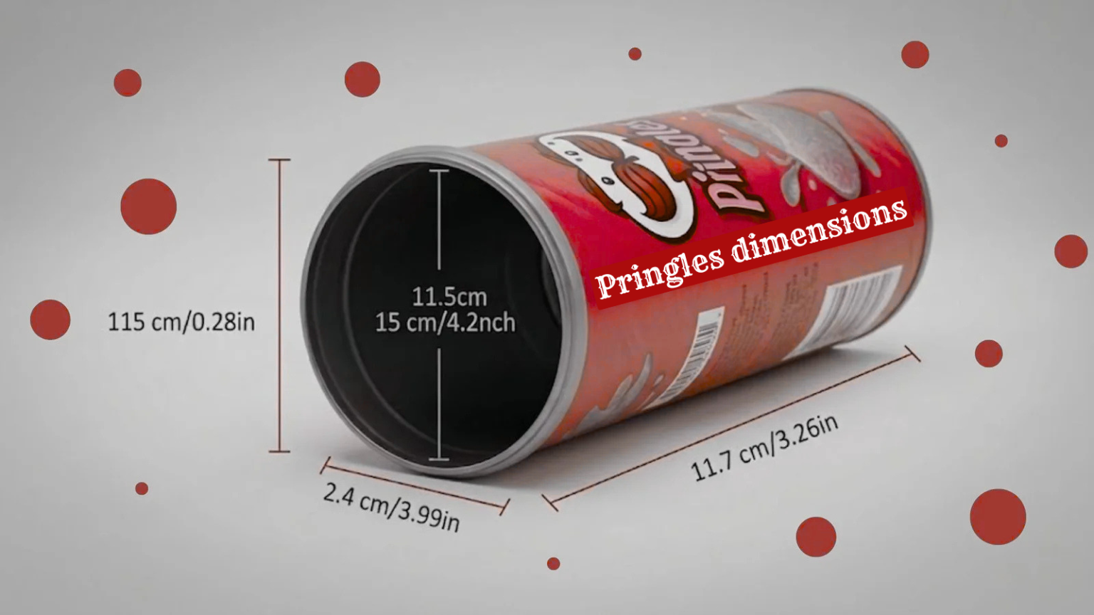 Pringles dimensions